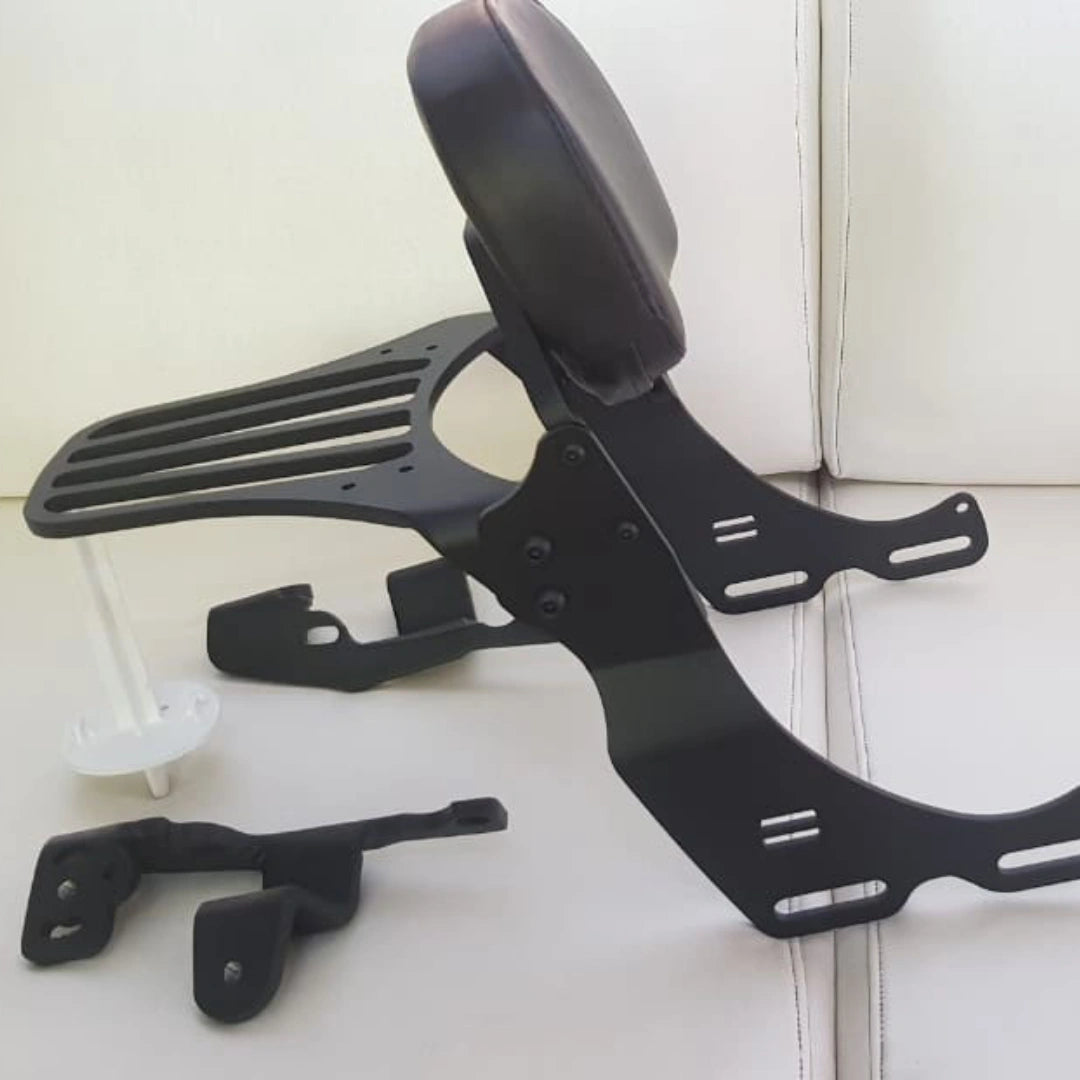 Street Rod - Pillion Backrest - Moulded Backrest Stout and Tall (with luggage rack)