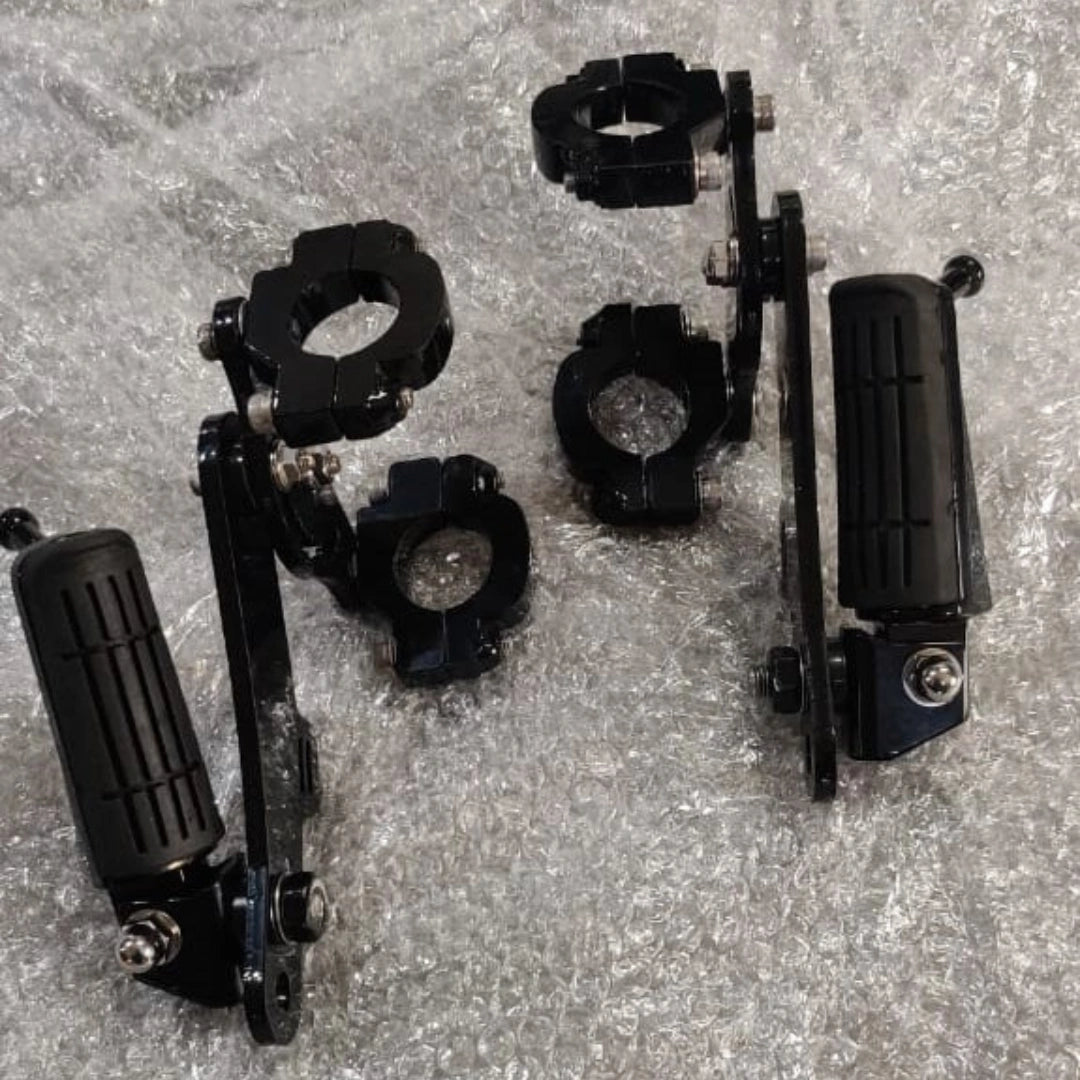 AeeDEA adjustable highway footpeg assembly with mounting brackets and footrests