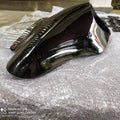 Close-up of the acrylic windshield fitted to the Batwing fairing