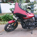 Side view of motorcycle with Batwing fairing installed