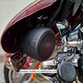 Close-up of motorcycle Batwing fairing showing the headlight area and lower mounting position