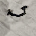 Black motorcycle heel shifter with textured heel pad and mounting bracket