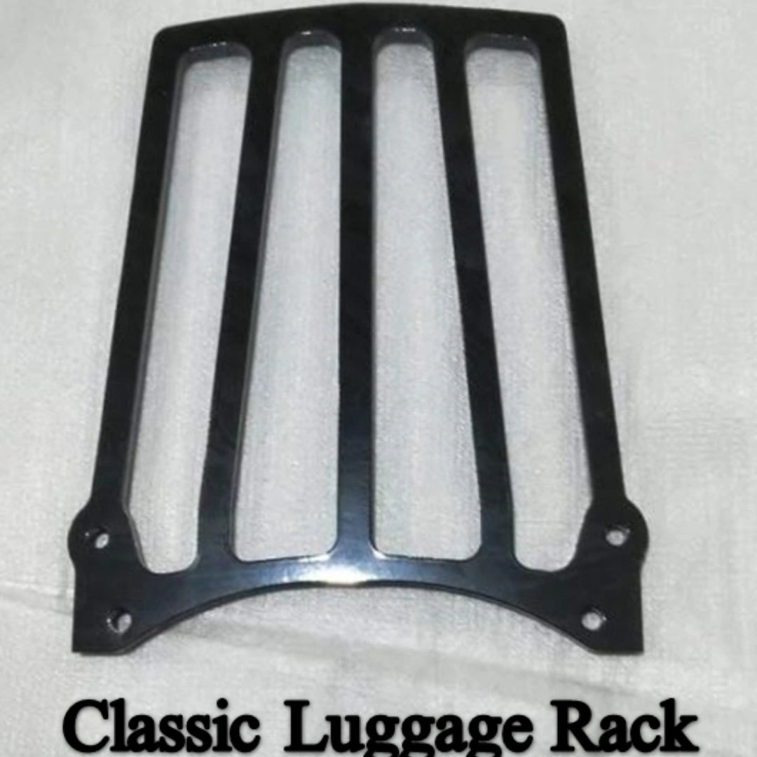 Classic-style detachable motorcycle luggage rack