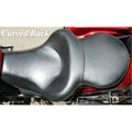 Curved-back profile of the deep resting motorcycle seat