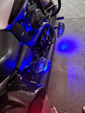 Pillion Footboard (Mini)-Chrome Detail (with LED) Edition