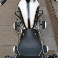 Close-up of the footboard and mounting position beside the engine