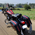Motorcycle fitted with AeeDEA forward control footboards