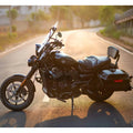 Harley-Davidson Street 750 with raised fuel tank photographed outdoors