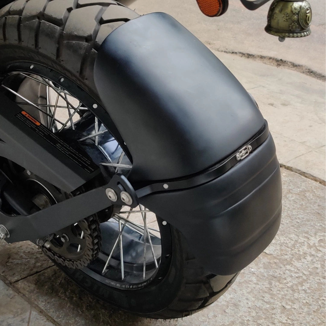 AeeDEA rear mudslinger installed on Harley-Davidson Pan America