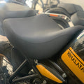 AeeDEA Long Haul Solo Rider Seat installed on Royal Enfield Himalayan 450, side view