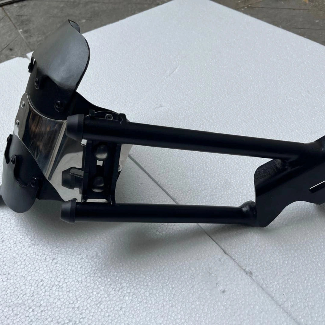 Close-up of the AeeDEA rear mudslinger flap and mounting bracket