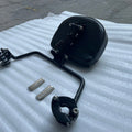 Close-up of AeeDEA rider backrest cushion, spring and mounting assembly on Himalayan 450