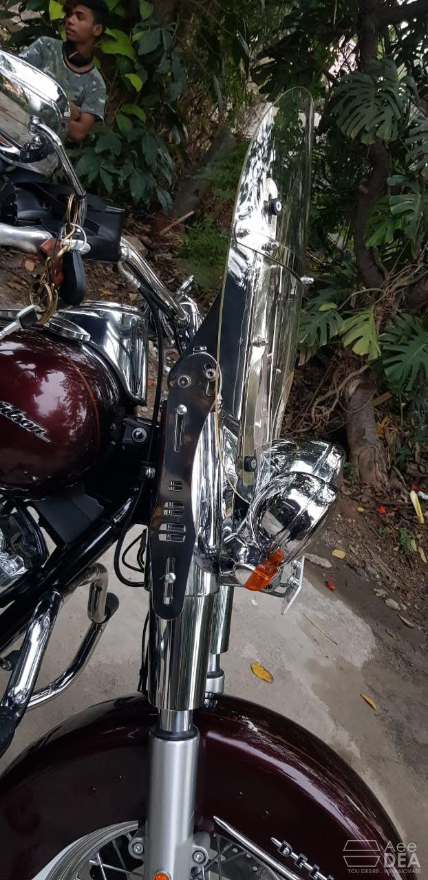 Fatboy Pre 2018 – Fully Adjustable Windshield – Wide Type