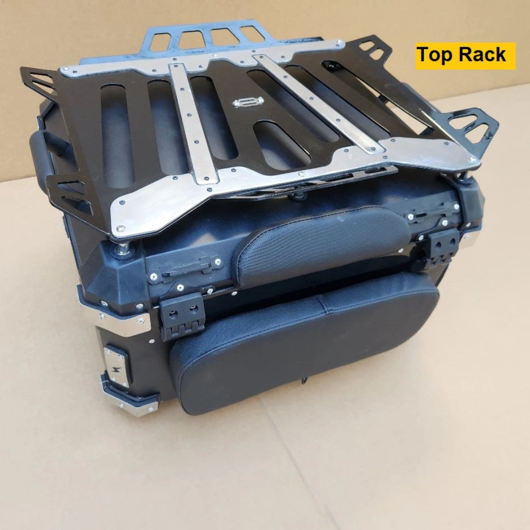 AeeDEA touring top box with top rack and pillion backrest for Harley Davidson Pan America