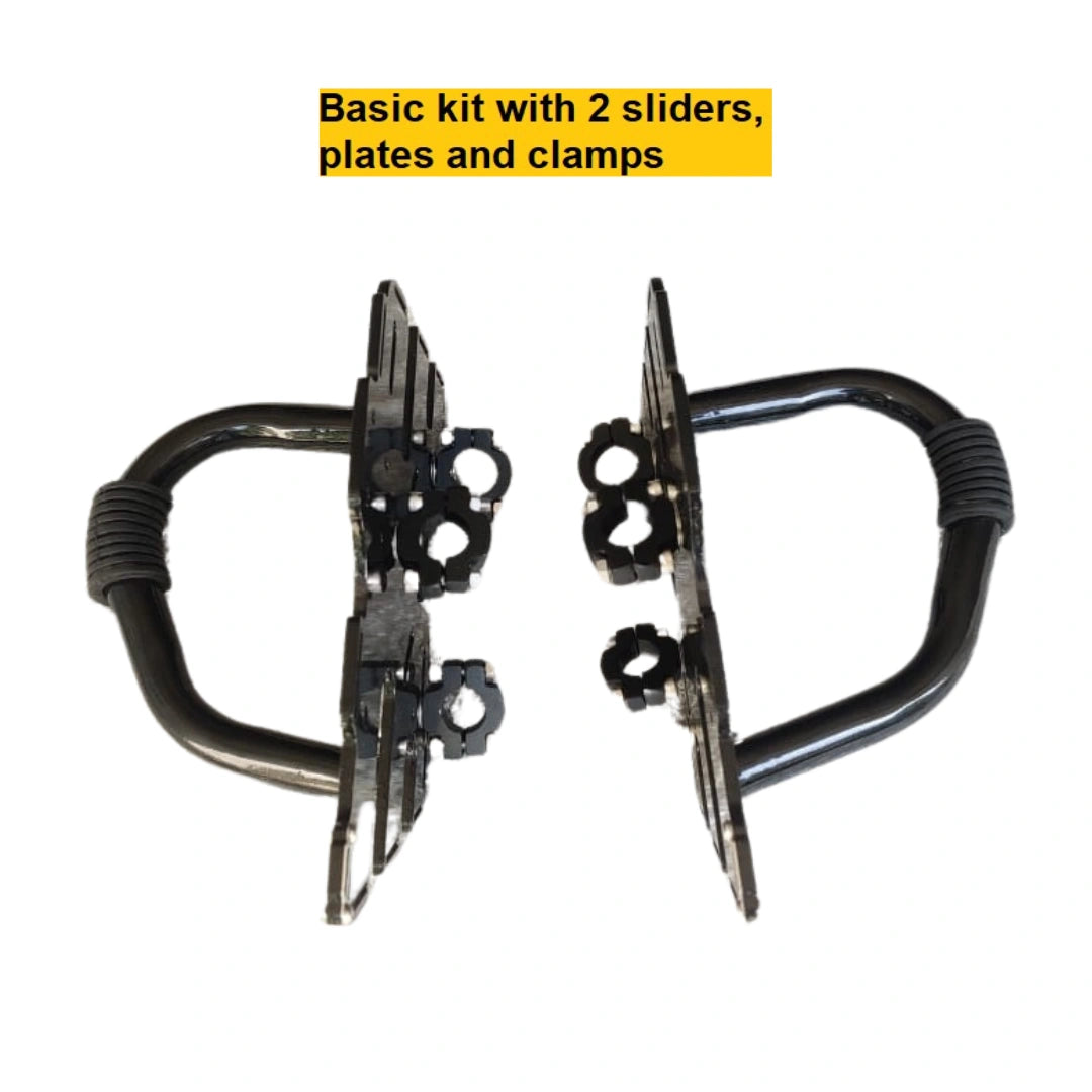 AeeDEA basic brush guard extender kit with two sliders, adapter plates and clamps