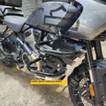 AeeDEA brush guard extenders installed on the sides of Harley-Davidson Pan America