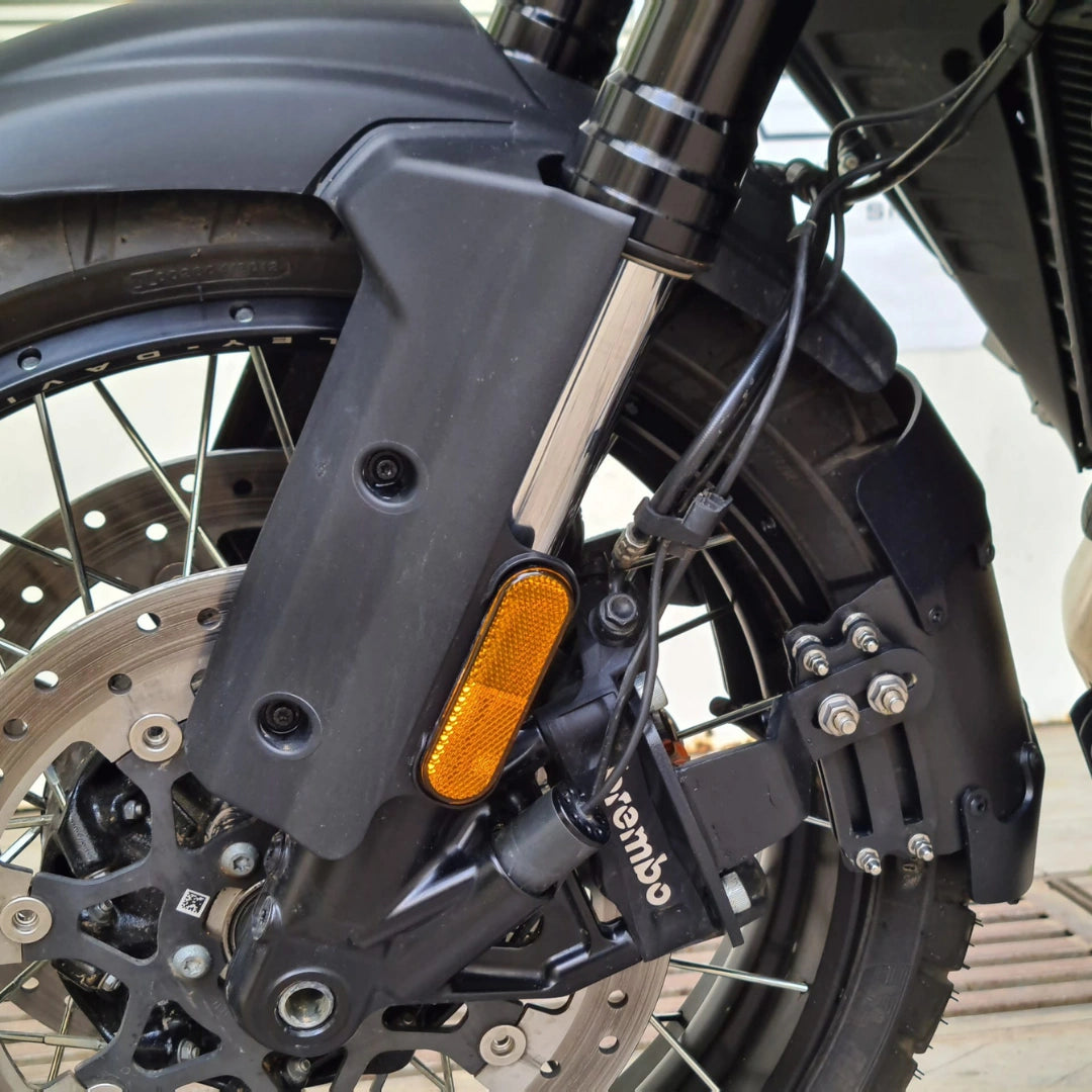 AeeDEA front wheel mudslinger installed on Harley Davidson Pan America