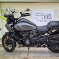 Harley Davidson Pan America fitted with AeeDEA front wheel mudslinger