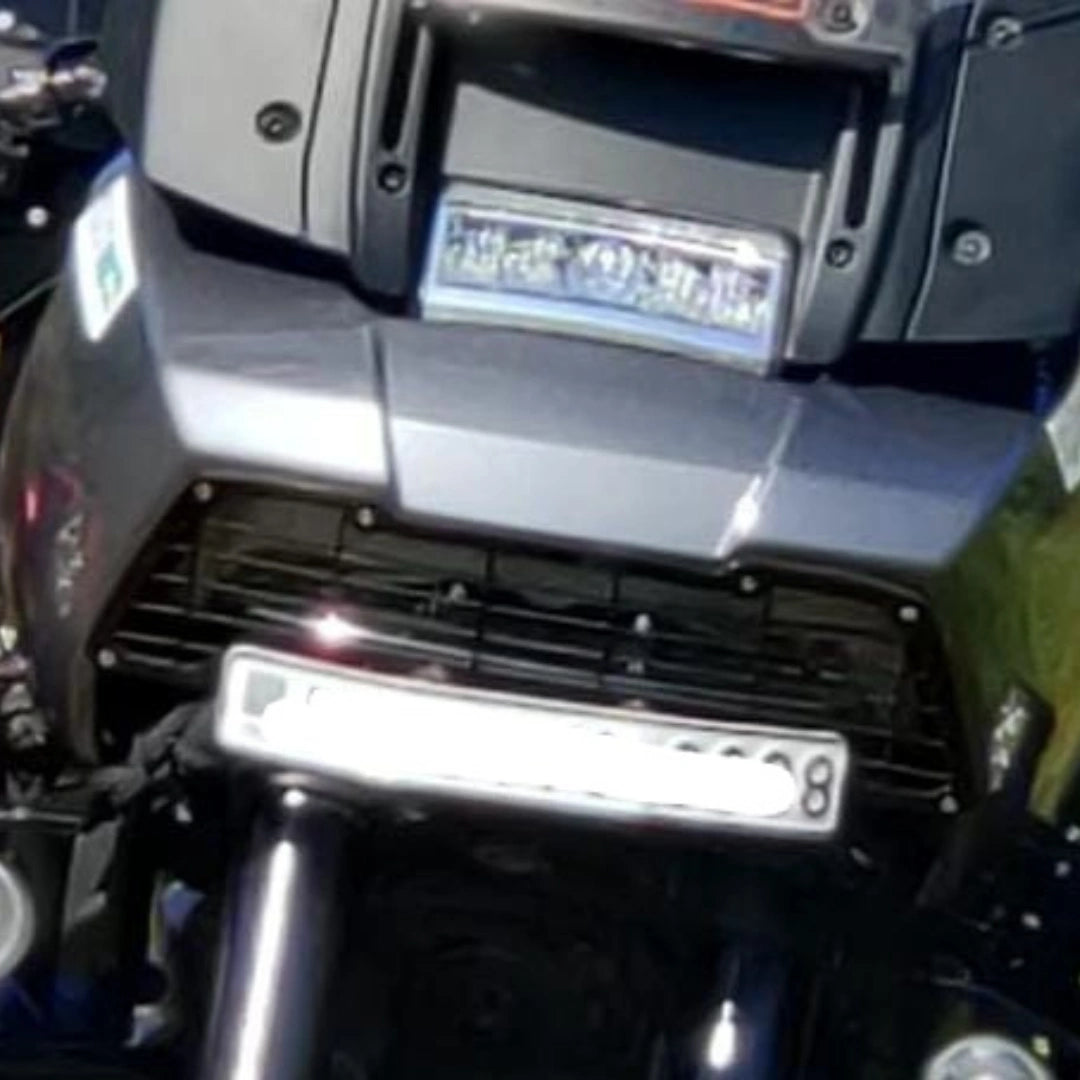 AeeDEA headlight grill installed on Harley-Davidson Pan America