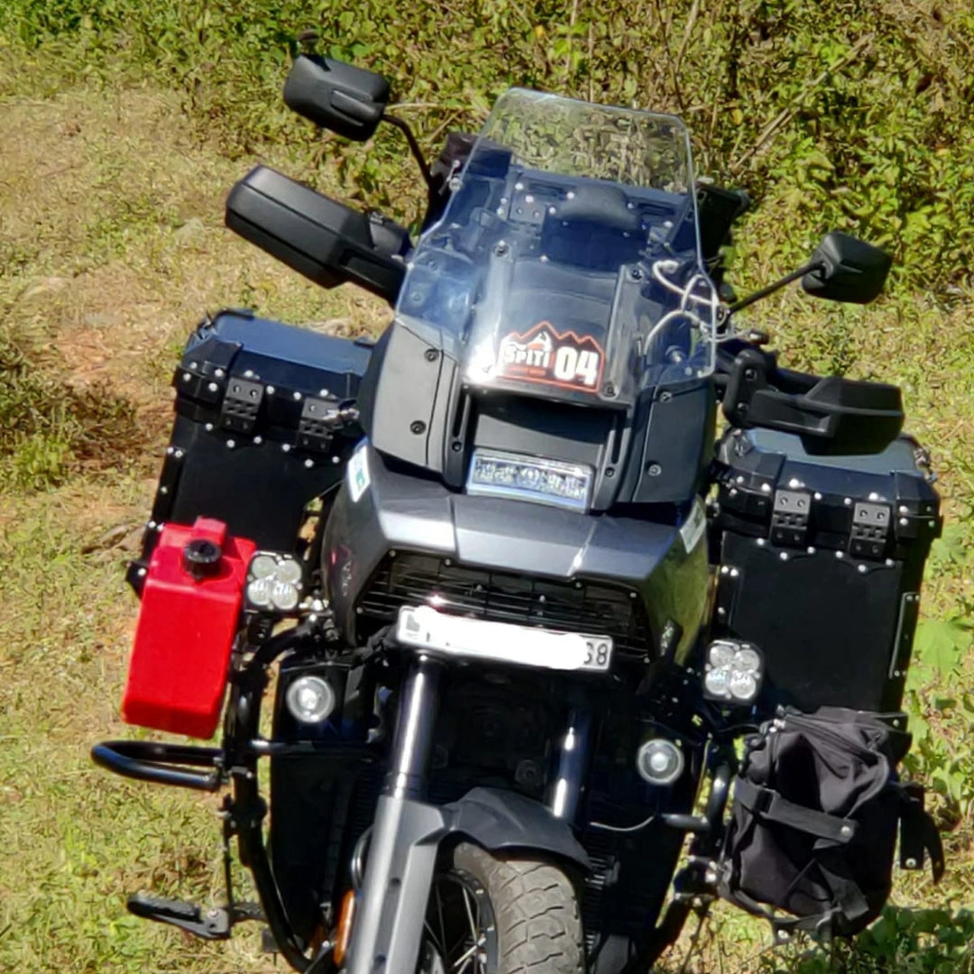 Harley-Davidson Pan America with AeeDEA headlight grill installed