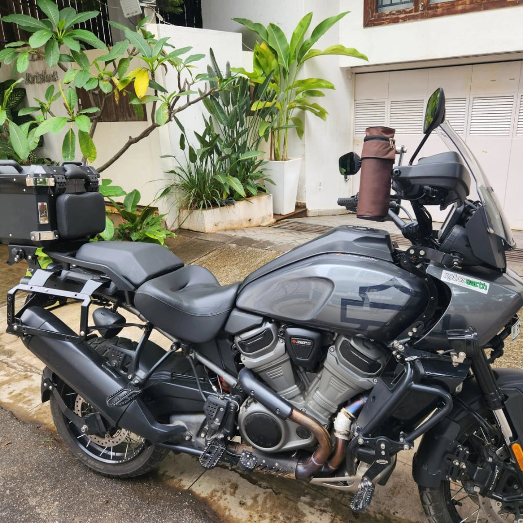 AeeDEA Long Haul Solo Rider Seat installed on Harley-Davidson Pan America