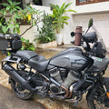 AeeDEA Long Haul Solo Rider Seat installed on Pan America