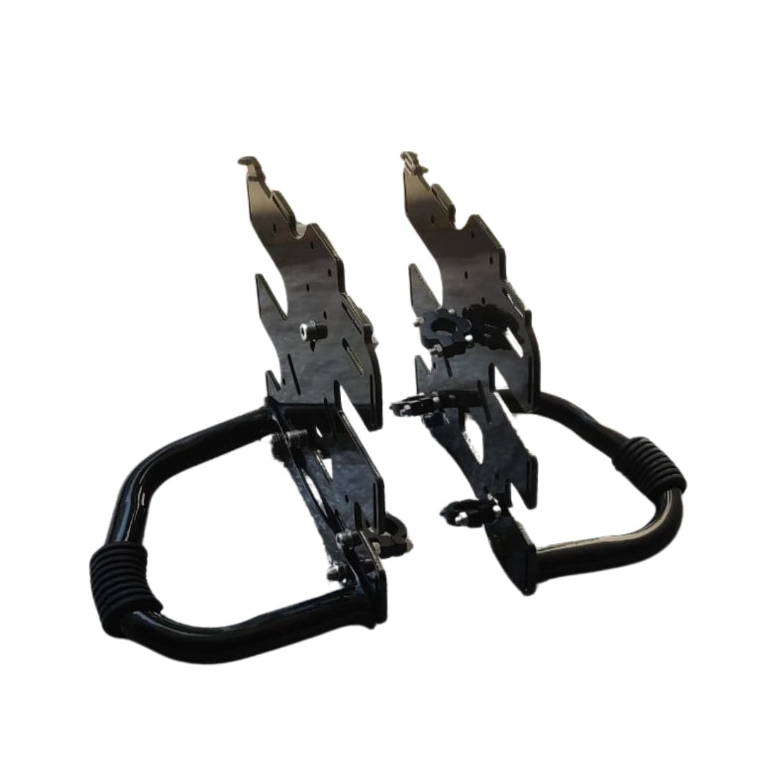 AeeDEA Pan America OEM brush guard extenders with adapter plates and sliders