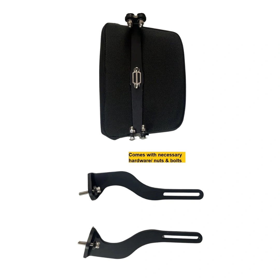 AeeDEA Pan America pillion backrest with mounting brackets and hardware