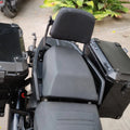 AeeDEA pillion backrest installed behind the pillion seat on Pan America