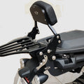 AeeDEA pillion backrest with luggage rack installed on Harley Davidson Pan America