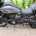 AeeDEA radiator heat deflector installed on the left side of Harley-Davidson Pan America