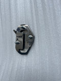 Front view of AeeDEA Pan America Stand Boot and its three mounting bolts
