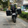 AeeDEA Storm Series panniers installed on Harley-Davidson Pan America in an outdoor setting