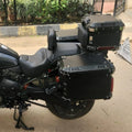 AeeDEA Storm Series pannier construction comparison showing aluminum beading and powder coating