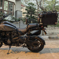 AeeDEA touring top box with pillion backrest installed on Harley Davidson Pan America