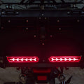 AeeDEA touring top box showing illuminated rear LED lights