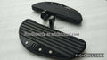 Pair of ribbed black rider footboards shown separately from the forward control kit