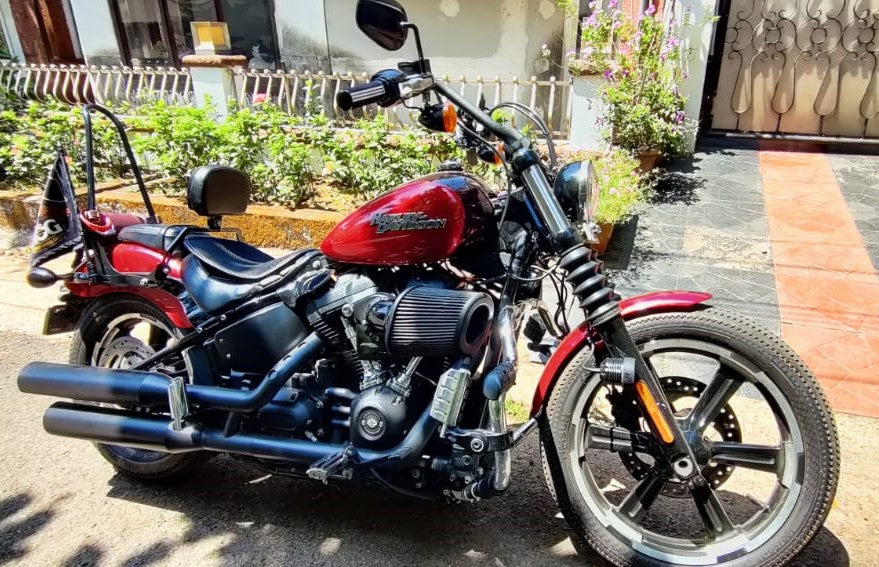 Street bob 2018- Rider Backrest (Snap on bike frame)