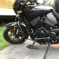 Motorcycle fitted with AeeDEA Sports forward control footboards
