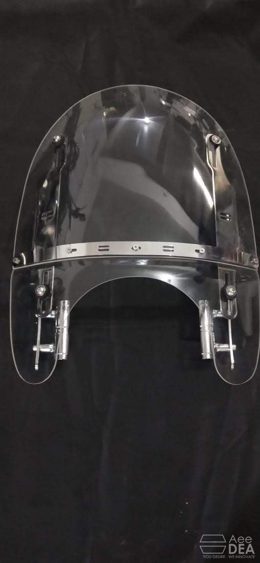 AeeDEA split tall windshield installed on a Harley-Davidson Sportster 48