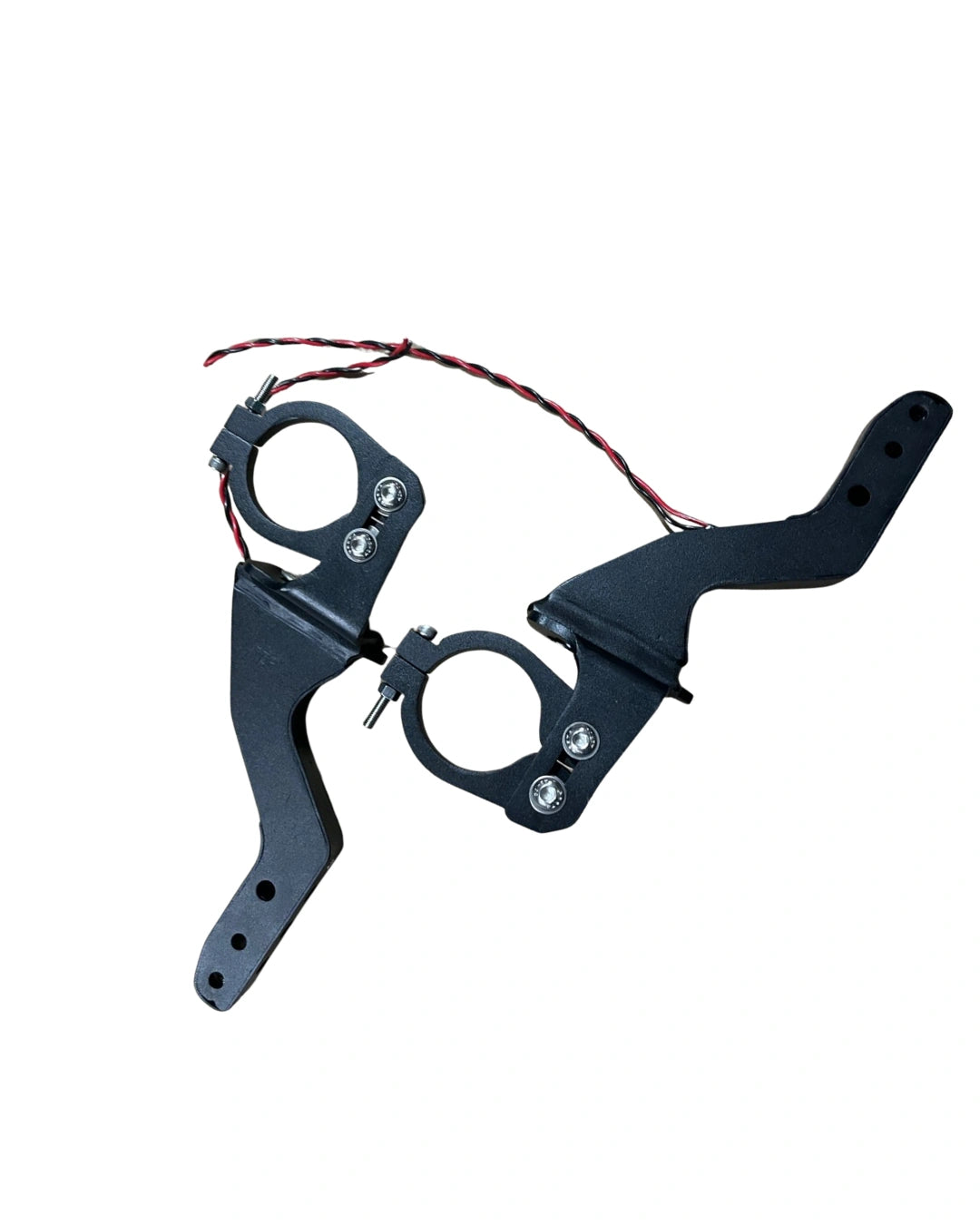 Pair of AeeDEA black auxiliary light mounts with integrated LED wiring