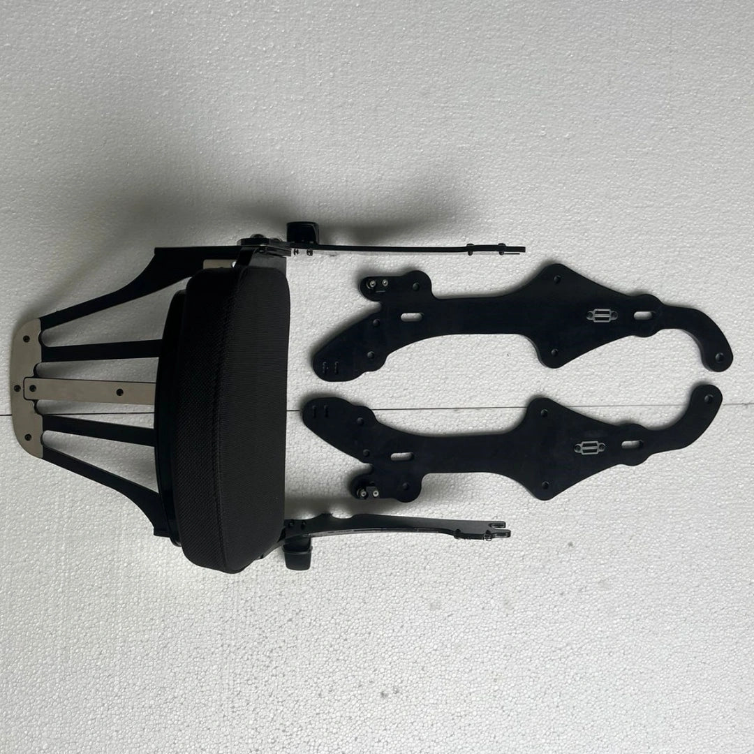 AeeDEA pillion backrest, luggage rack and mounting components