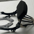 AeeDEA detachable pillion backrest and luggage rack assembly with mounting brackets