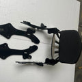 AeeDEA detachable pillion backrest and mounting brackets shown separately