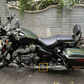 Royal Enfield Super Meteor 650 with AeeDEA exhaust pipe protector installed