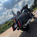 AeeDEA flagpole installed at the rear of Royal Enfield Super Meteor 650