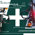 AeeDEA front and rear crash guard safety bundle for Royal Enfield Super Meteor 650