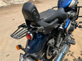 AeeDEA rear luggage rack installed on Royal Enfield Super Meteor 650 viewed from the rear