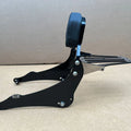 Side view of AeeDEA pillion backrest with luggage rack for Super Meteor 650