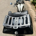 AeeDEA top rack installed on the Touring Top Box of Royal Enfield Super Meteor 650 viewed from above